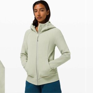 Lululemon Scuba Hoodie Light Cotton Fleece Green Fern size 6 NWOT